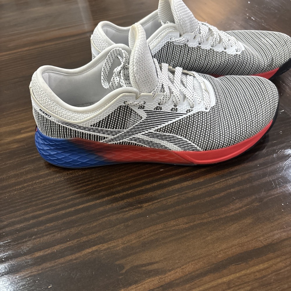 REEBOK CROSSFIT NANO 9 Mens Athletic Shoes White Red Blue size 10.5